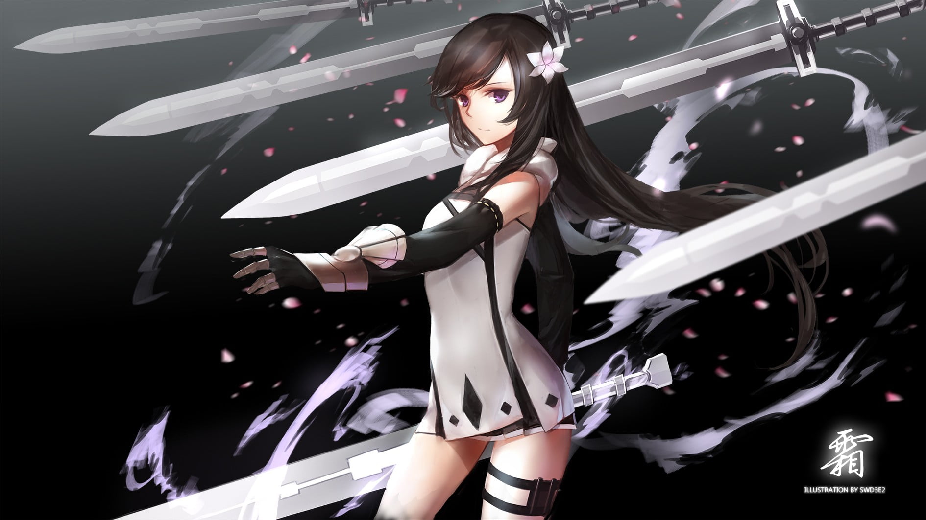 Anime Girl Character With Sword Wallpaper Hd Wallpaper Wallpaper