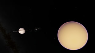 Saturn and Jupiter
