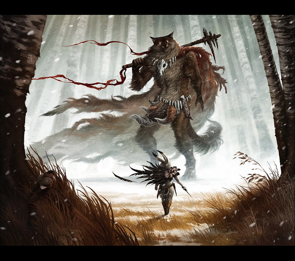 game application screenshot, artwork, fox HD wallpaper