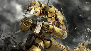 video game poster, Warhammer 40,000, Space Marine, Warhammer