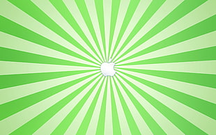 green and white Apple logo