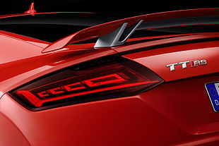 red Audi TT RS HD wallpaper