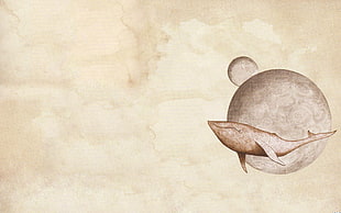 whale painting, Gojira, artwork, whale, fantasy art HD wallpaper
