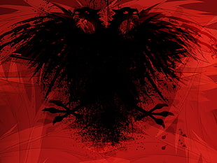 black and red wallpaper, Albania, flag, countries, eagle