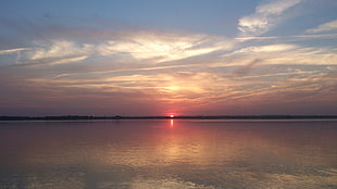 body of water, sunset HD wallpaper