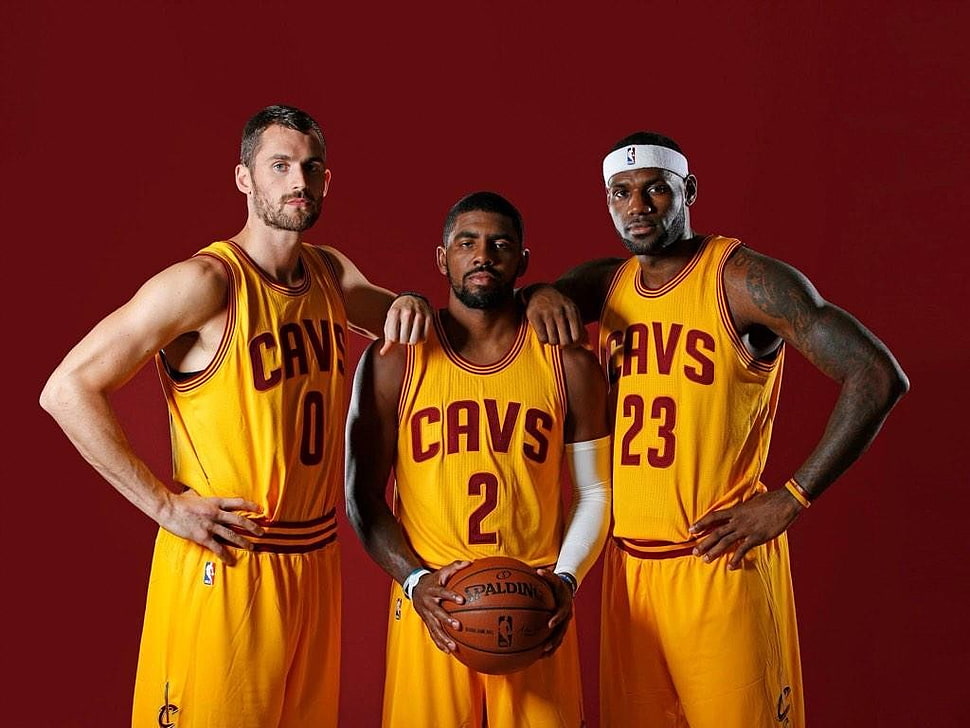 three Cavs NBA players photo HD wallpaper