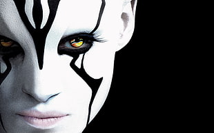 person with black paint on face illustration, Star Trek Beyond, Jaylah