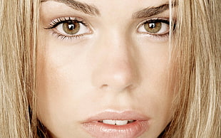 close-up photo of woman's face HD wallpaper