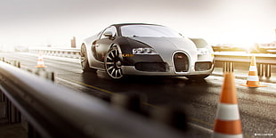 Bugatti Veyron on track