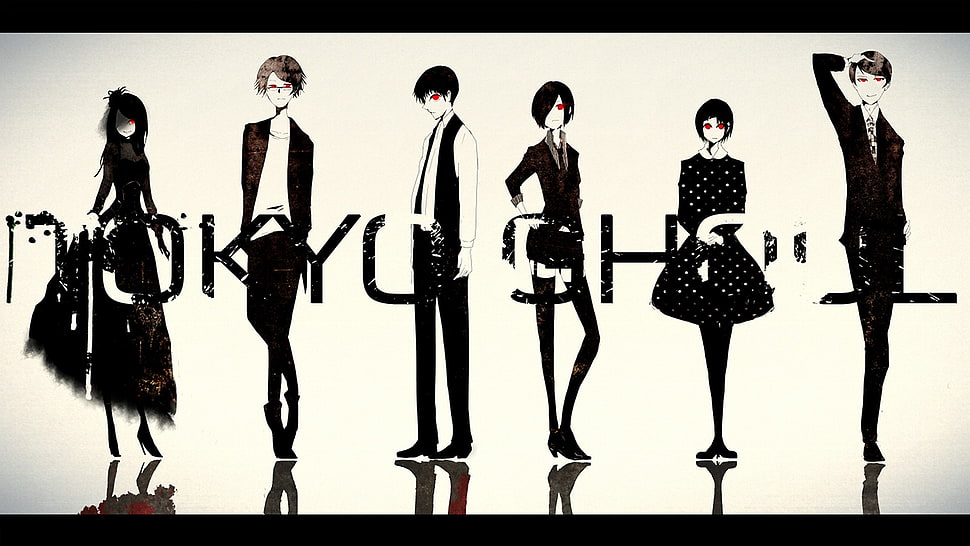 anime characters digital wallpaper, Tokyo Ghoul, Kaneki Ken, Kirishima Touka HD wallpaper