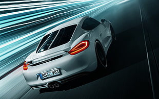 white Porsche coupe HD wallpaper