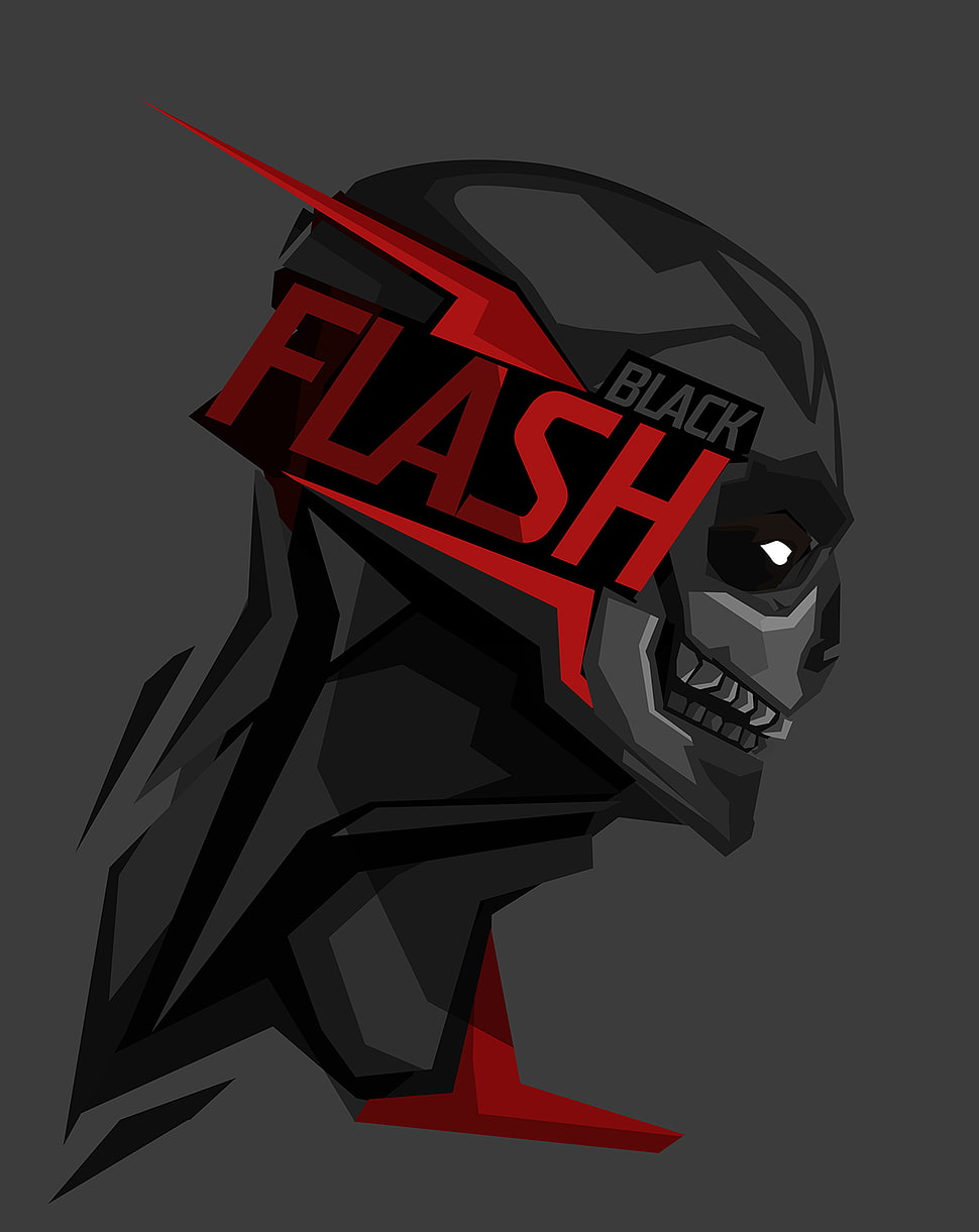 Black Flash digital wallpaper, superhero, Flash, DC Comics, Bosslogic HD wallpaper