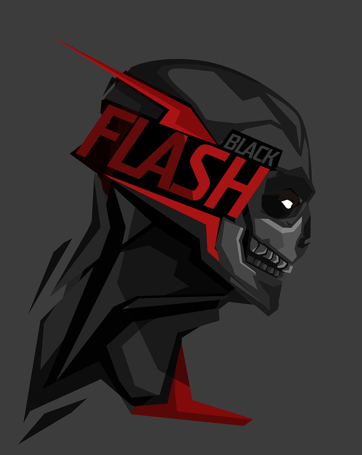 Black Flash digital wallpaper, superhero, Flash, DC Comics, Bosslogic