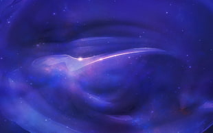 blue Galaxy illustration HD wallpaper
