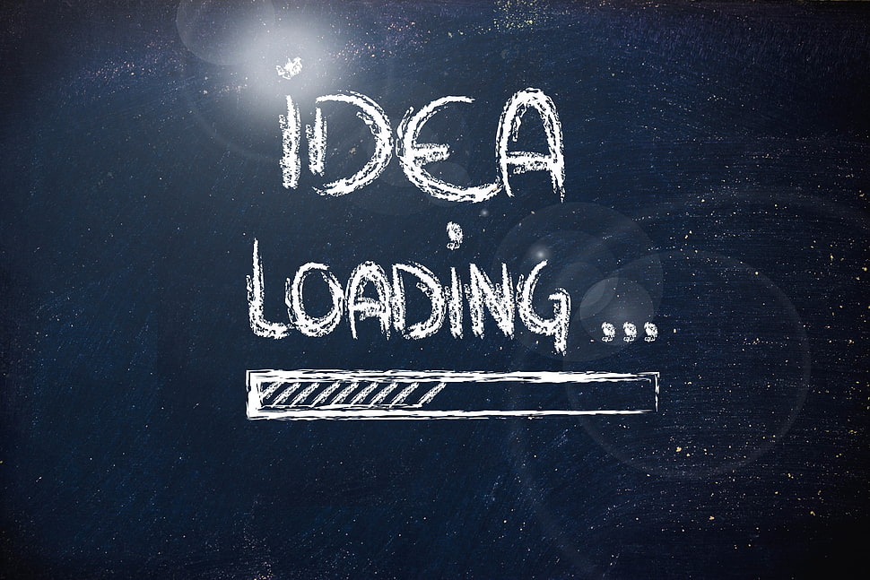 idea loading text, loading, artwork, typography, minimalism HD wallpaper