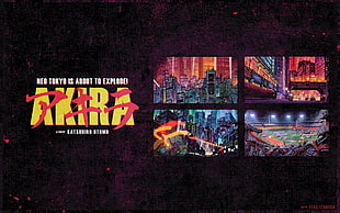 Akira movie cover, anime, Akira, Photoshop, digital art