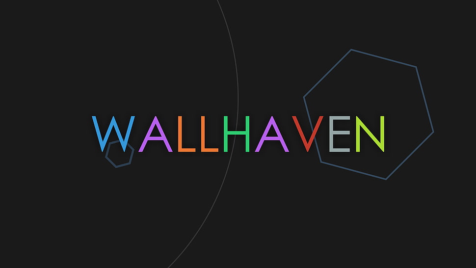 black background with text overlay, wallhaven, text, hexagon, minimalism HD wallpaper