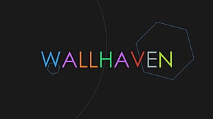 black background with text overlay, wallhaven, text, hexagon, minimalism