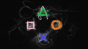 abstract illustration, PlayStation, Sony, video games