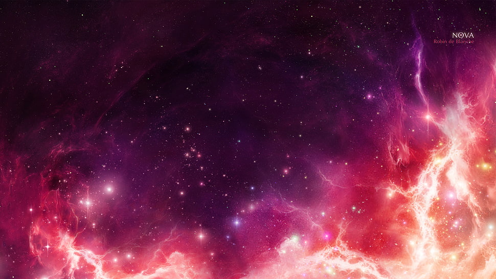 nebula wallpaper, digital art, space, stars, galaxy HD wallpaper