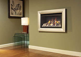 fireplace display frame HD wallpaper