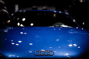 blue Audi car, Audi R8, car, blue cars