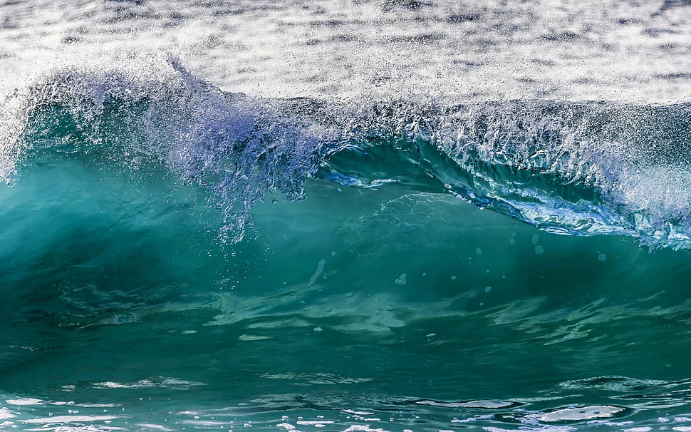 body of water, landscape, waves, sea, emerald HD wallpaper