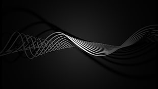 abstract, dark, streamlined, waveforms