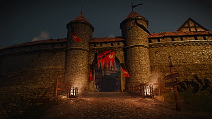 brown concrete castle, The Witcher 3: Wild Hunt, video games