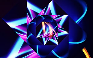 blue and purple star clipart, photography, digital art HD wallpaper
