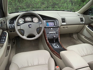 gray Acura steering wheel
