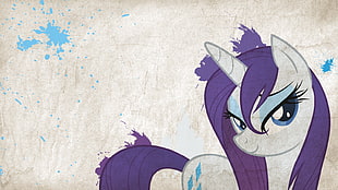purple My Little Pony character wallpaper, My Little Pony, Rarity
