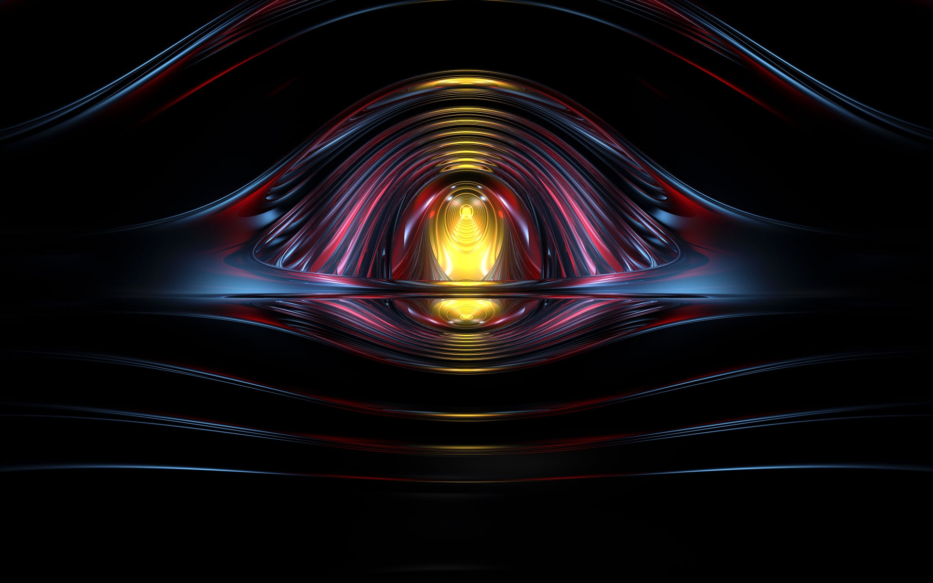 yellow, red, and black digital wallpaper