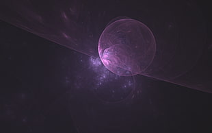 purple round shape digital wallpaper, fractal, Apophysis, abstract, 3D fractal HD wallpaper
