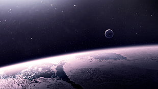 outer space, space art, space, planet, digital art HD wallpaper