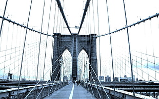 landscape photography of Brooklyn bridge HD wallpaper