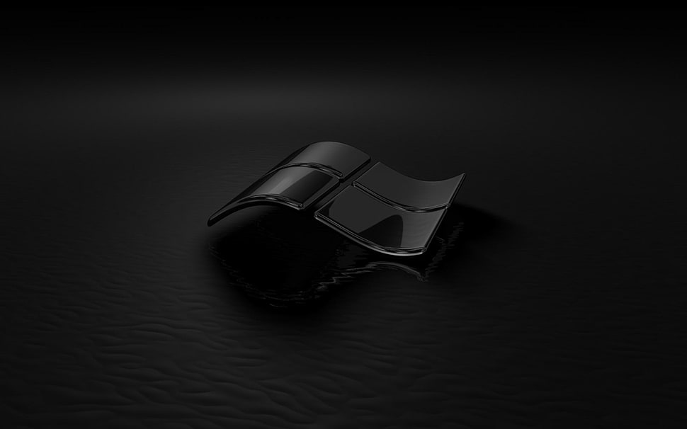 black Windows Logo HD wallpaper