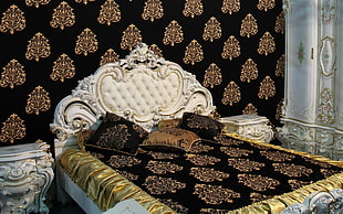 black and brown bed sheet set HD wallpaper