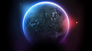 planet earth digital wallpaper, space, planet, 3D, space art