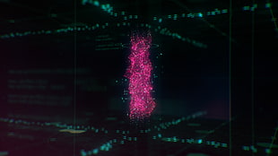 pink glitter digital wallpaper, neon, digital art, technology, HUD