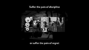 Suffer the pain of discipline poster HD wallpaper