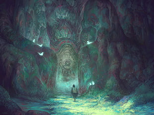 fantasy art, DeviantArt, forest, artwork