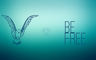 Be Free logo, free, birds, colibri (bird), freedom