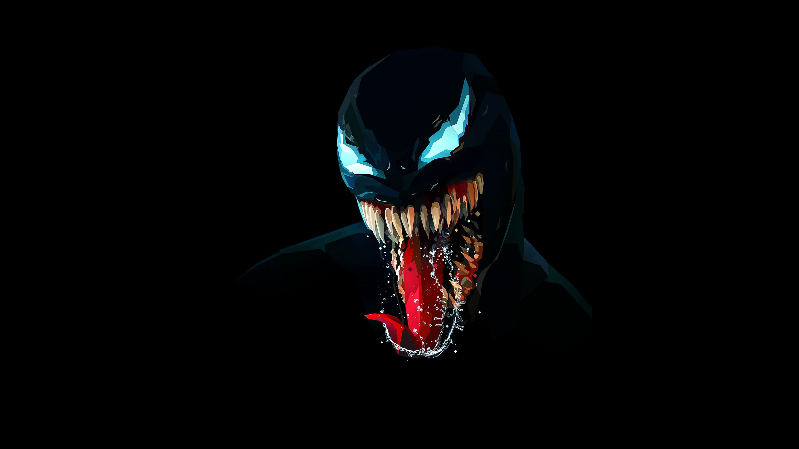 1360x768 resolution | animal animation character, artwork, Venom, black  background HD wallpaper | Wallpaper Flare