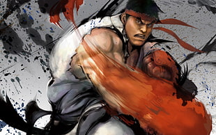 Ryu (Street Fighter), Street Fighter, artwork, video games