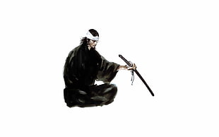 black katana sword, Vagabond, anime, sword, musashi HD wallpaper