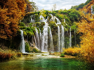waterfalls, landscape, waterfall HD wallpaper
