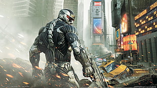 first person shooter game wallpaper, digital art, video games, Crysis, Crysis 3