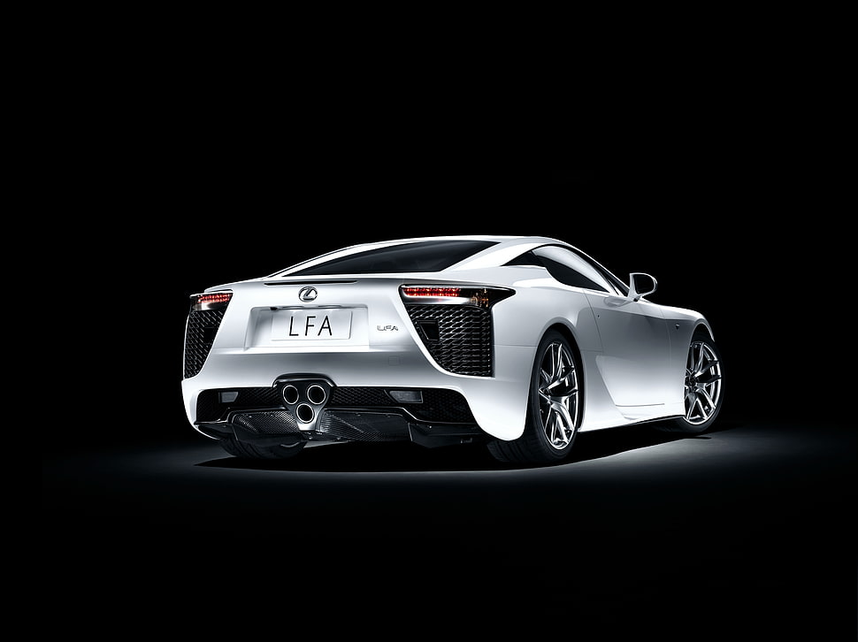 white Lexus coupe HD wallpaper
