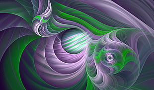purple and green digital wallpaper